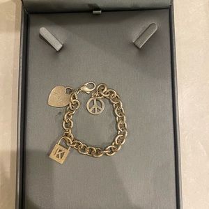 Tiffany and Co. Sterling Silver Return to Tiffany Heart Tag Charm Bracelet